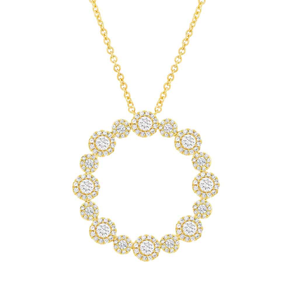 1.14ct 14k Yellow Gold Diamond Necklace