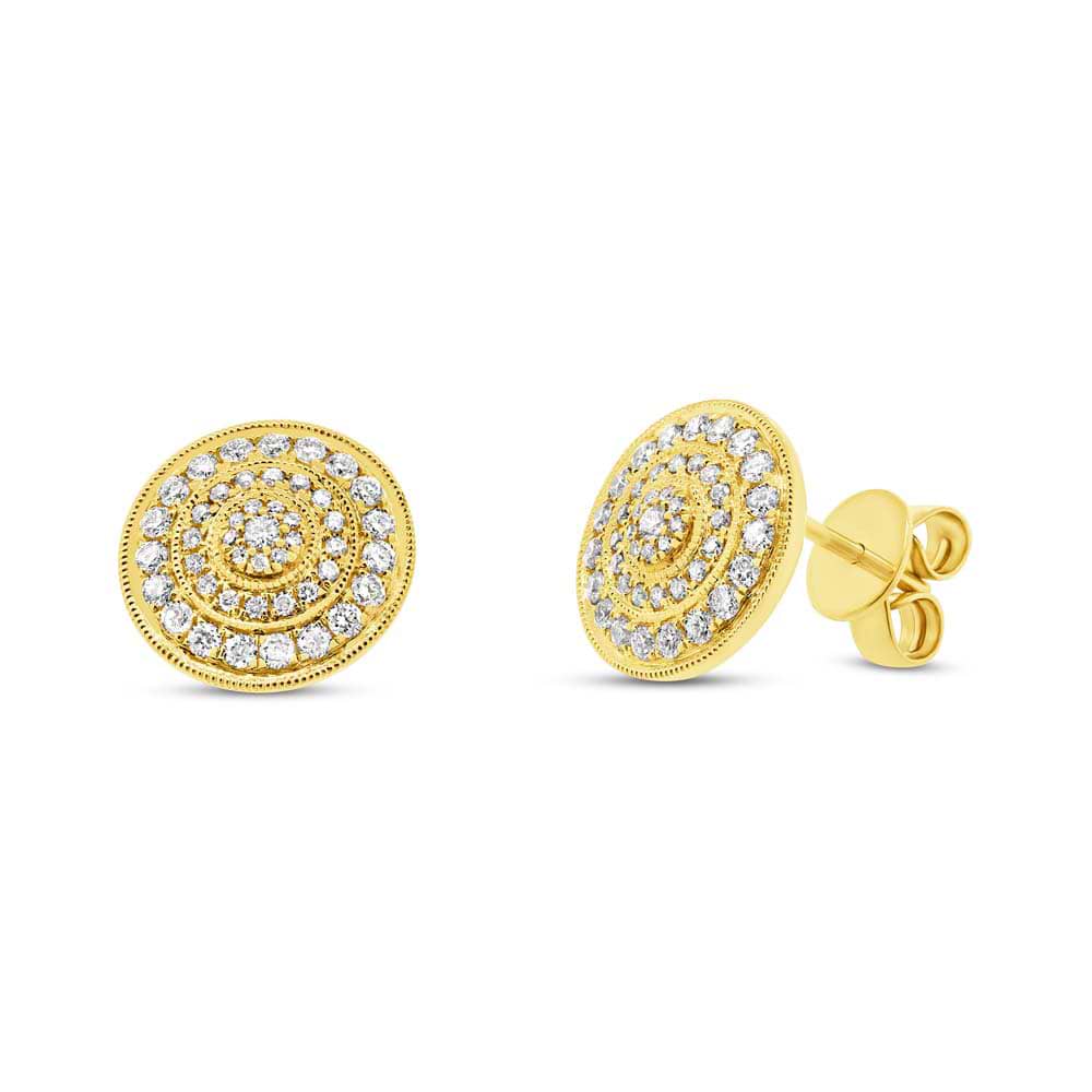 0.46ct 14k Yellow Gold Diamond Earrings