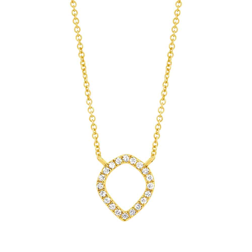 0.06ct 14k Yellow Gold Diamond Necklace