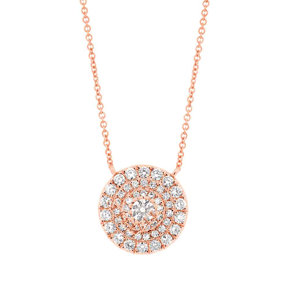 0.45ct 14k Rose Gold Diamond Necklace