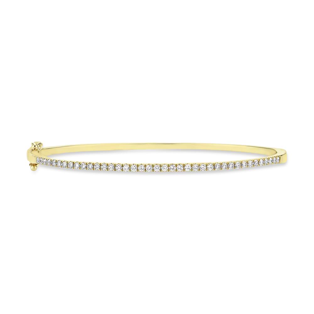 Diamond Bangle Bracelet 14k Yellow Gold (0.62ct)