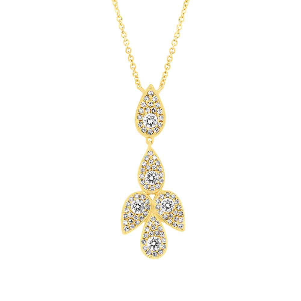 0.41ct 14k Yellow Gold Diamond Necklace