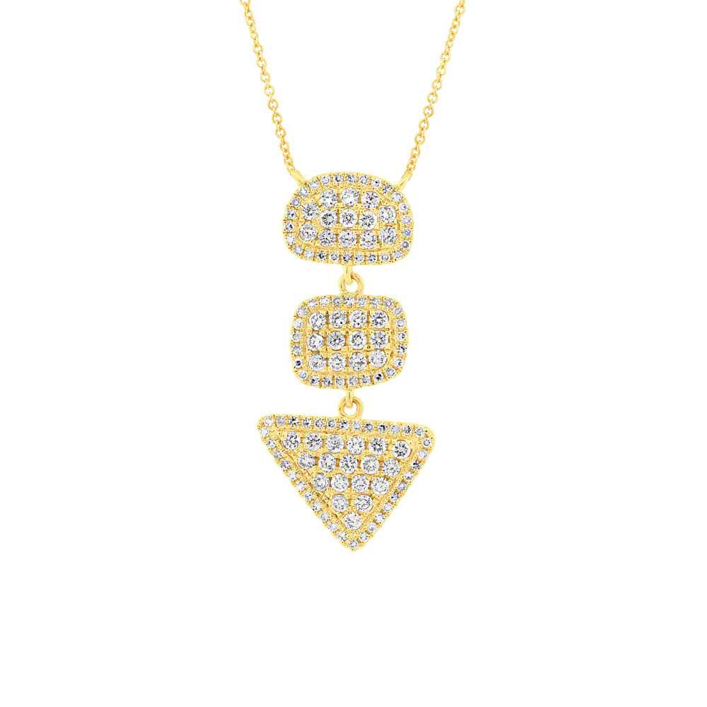 0.66ct 14k Yellow Gold Diamond Necklace