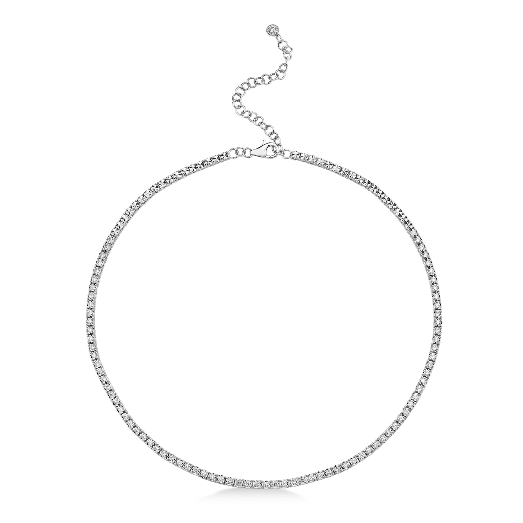 Diamond Tennis Necklace 14k White Gold (2.49ct)
