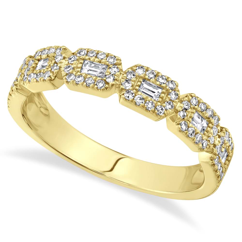 Diamond Baguette Half Eternity Ring 14k Yellow Gold (0.46ct)