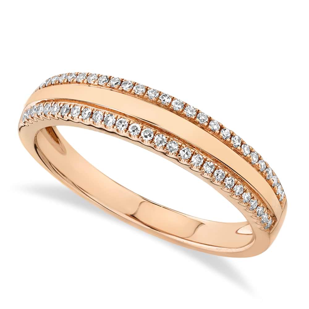 Diamond Accented Band 14k Rose Gold (0.17ct)