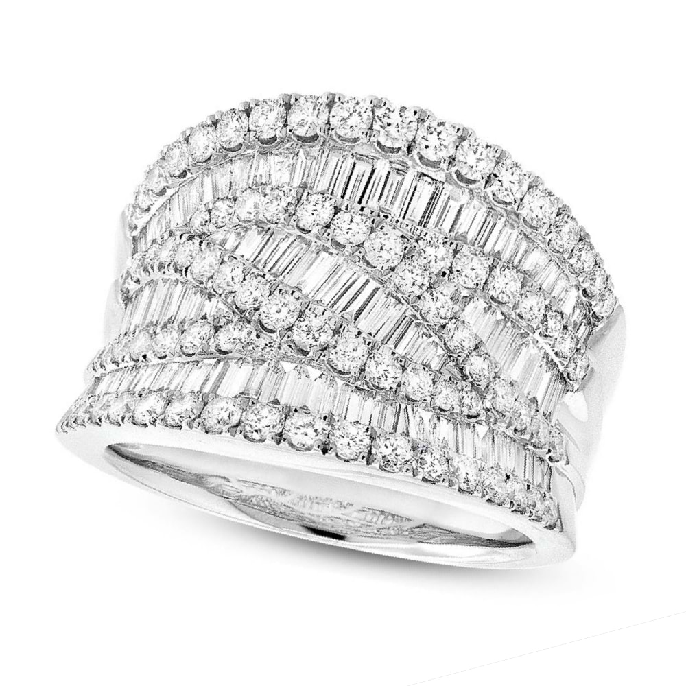 2.24ct 18k White Gold Diamond Baguette Lady's Ring
