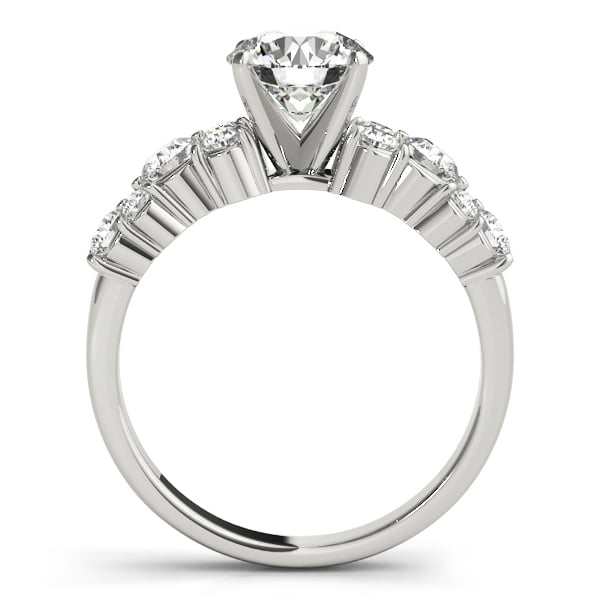 Diamond Garland Engagement Ring Setting 18K White Gold (0.66ct)