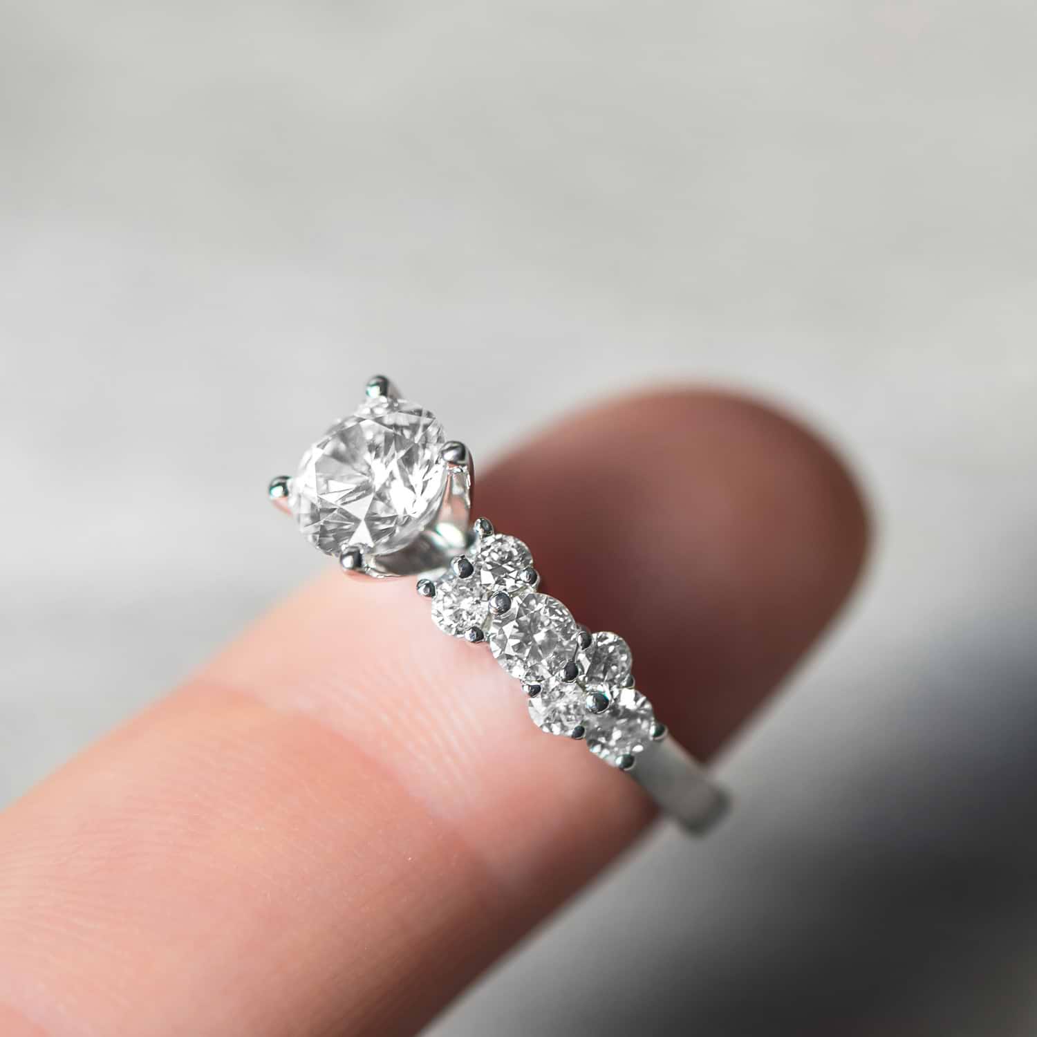 Diamond Garland Engagement Ring Setting Platinum (0.66ct)