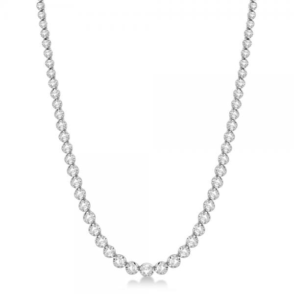 Eternity Lab Grown Diamond Tennis Necklace 14k White Gold (5.07ct)