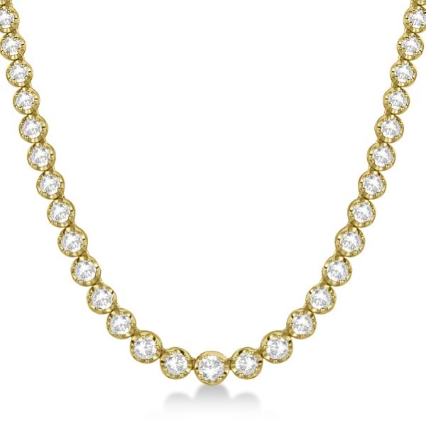 Eternity Diamond Tennis Necklace 14k Yellow Gold (7.93ct)