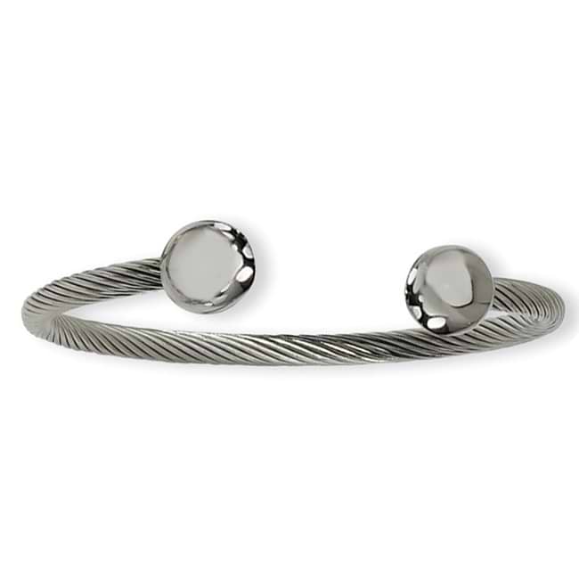 Men's Stainless Steel Polished Cuff Bangle Bracelet