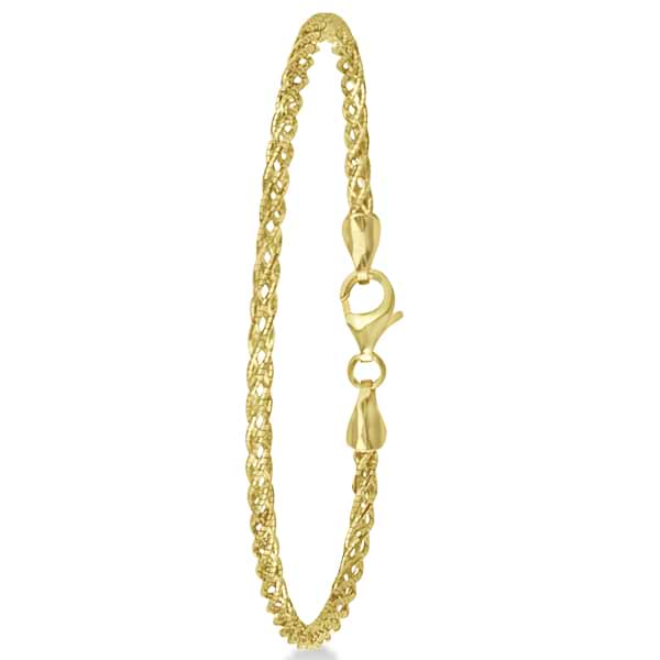 Fashion Rope Chain Bracelet in 14k Yellow Gold