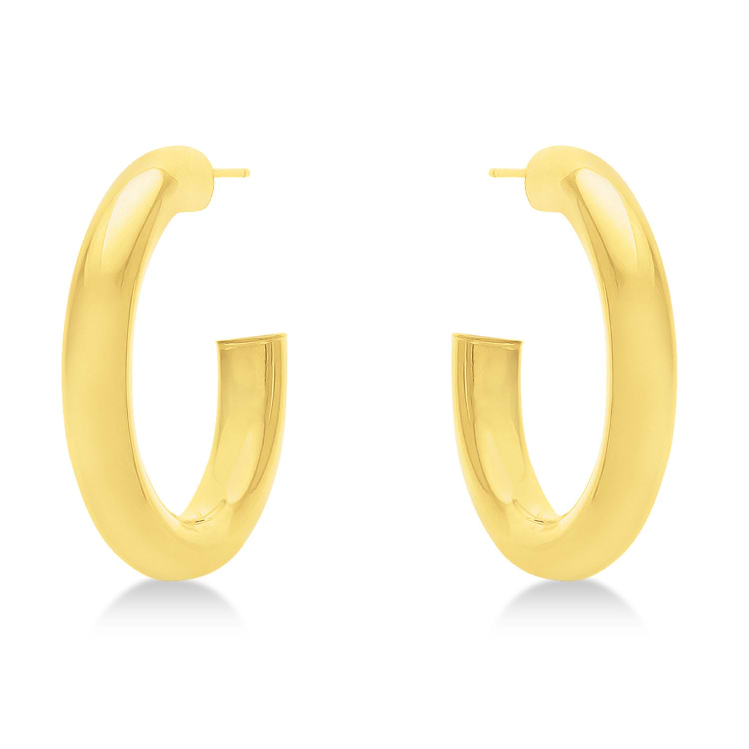 Medium Open Hoop Earrings 14k Yellow Gold