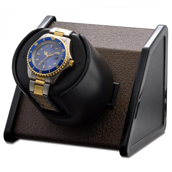 Orbita Rectangular Single Watch Winder in Brown Metal