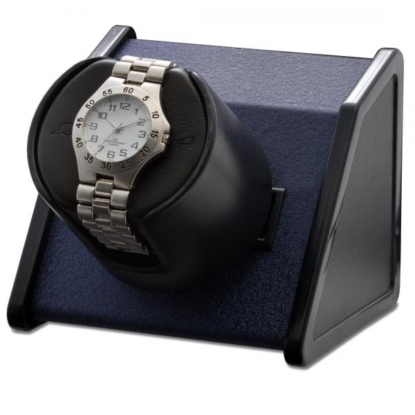Orbita Rectangular Single Watch Winder in Blue Metal