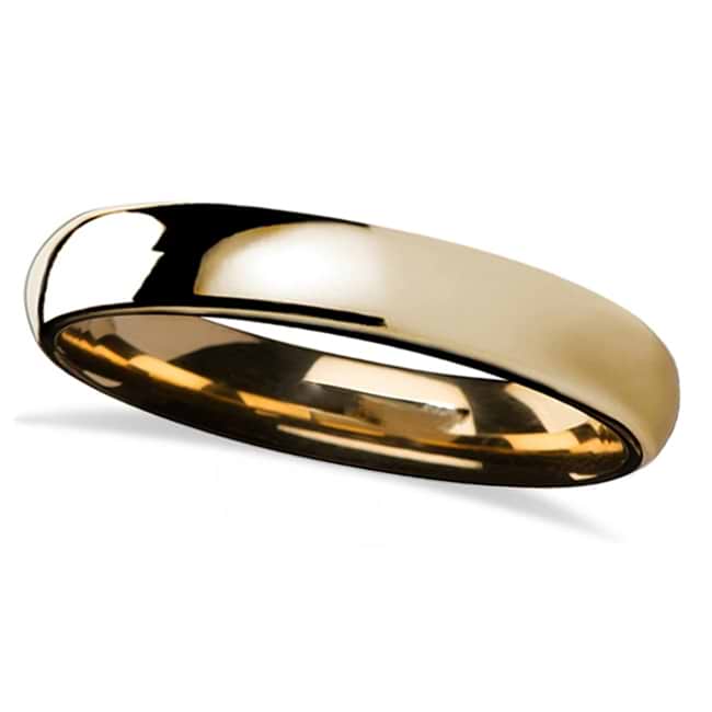 Domed Gold Tungsten Wedding Band (4mm)