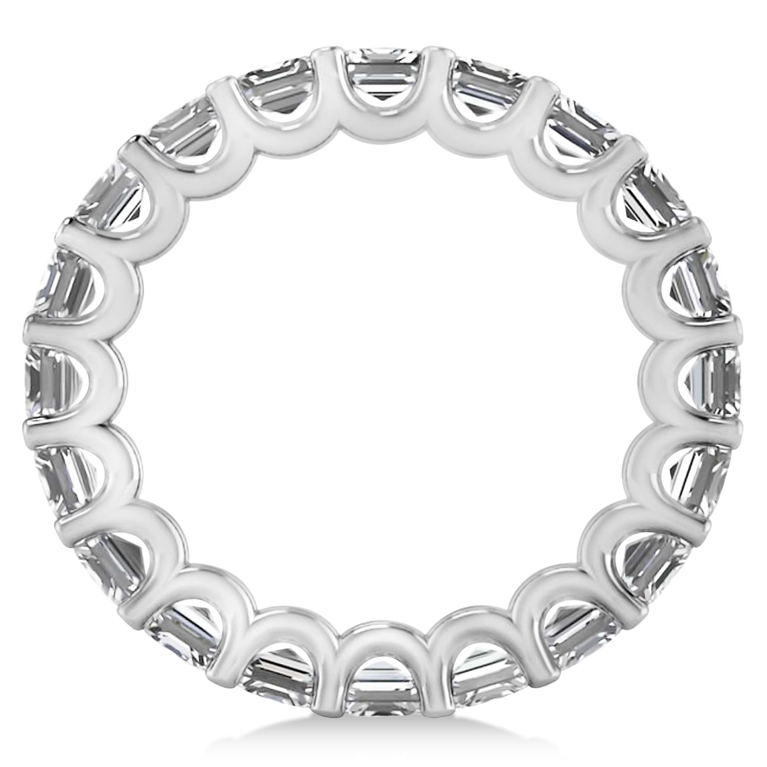 Radiant-Cut Diamond Eternity Wedding Band Ring 14k White Gold (5.00ct)