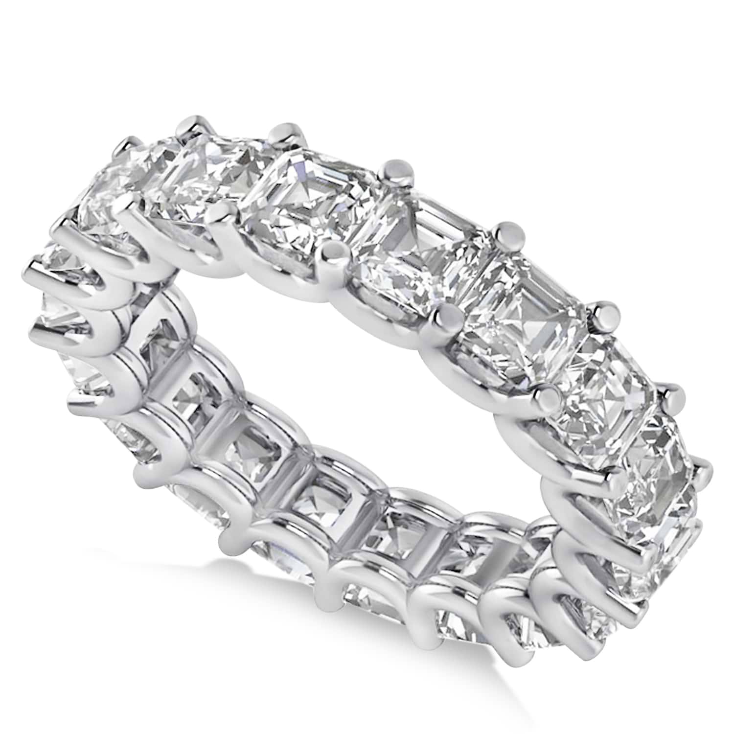 Radiant-Cut Diamond Eternity Wedding Band Ring 14k White Gold (7.20ct)