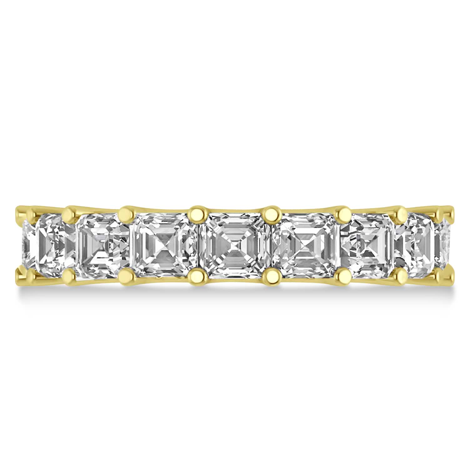 Radiant-Cut Eternity Diamond Wedding Band Ring 14k Yellow Gold (7.20ct)