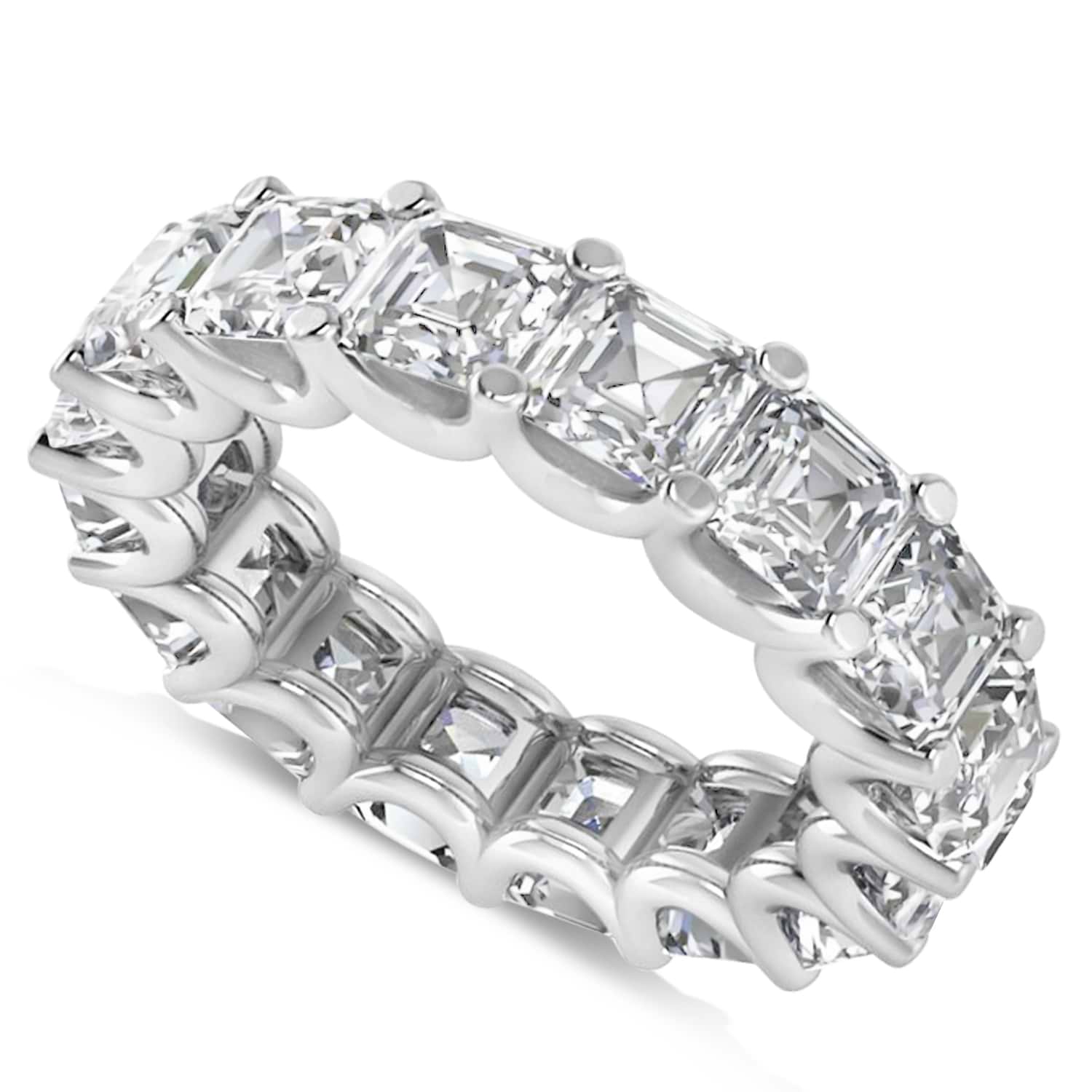 Radiant-Cut Diamond Eternity Wedding Band Ring 14k White Gold (9.00ct)