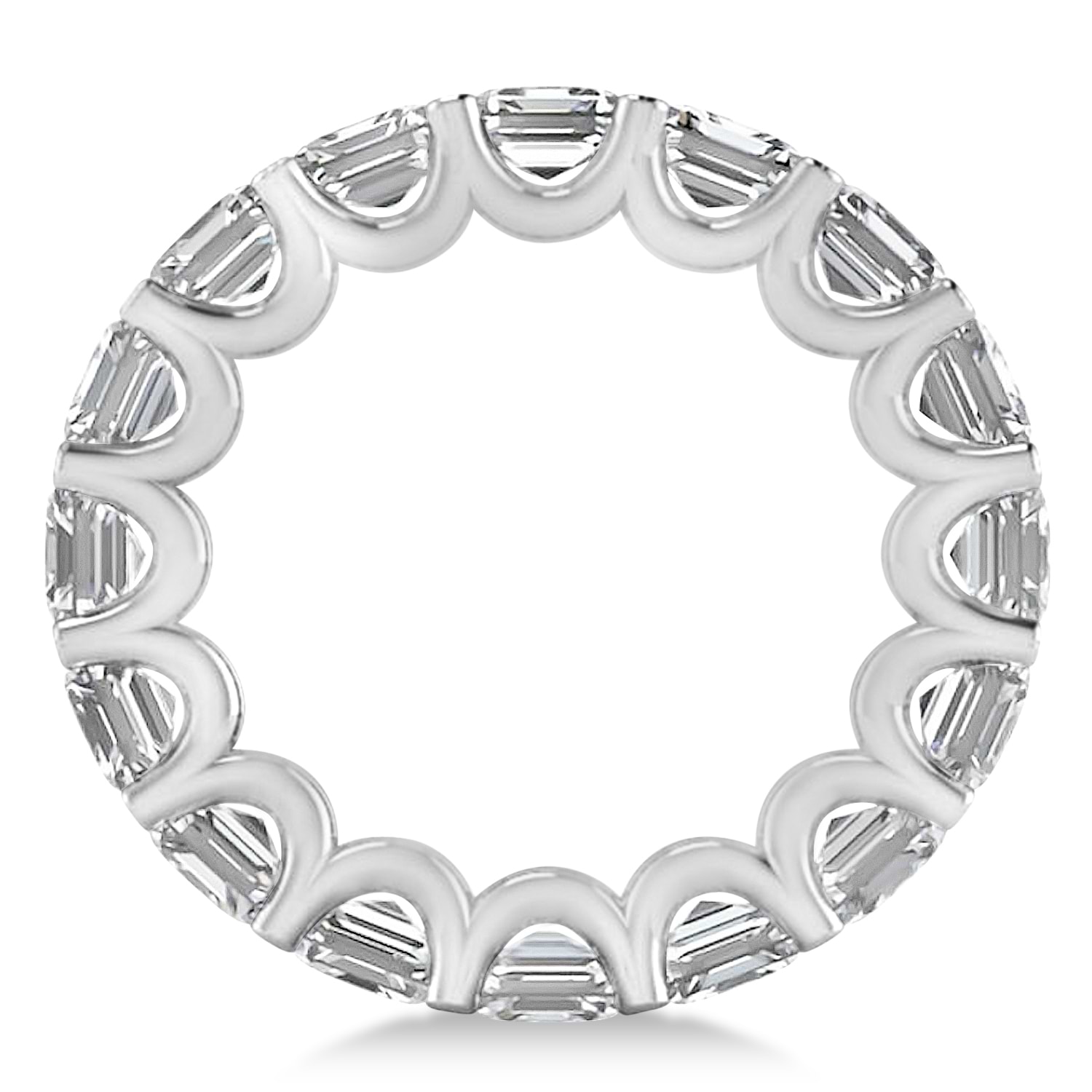 Radiant-Cut Diamond Eternity Wedding Band Ring 14k White Gold (9.00ct)