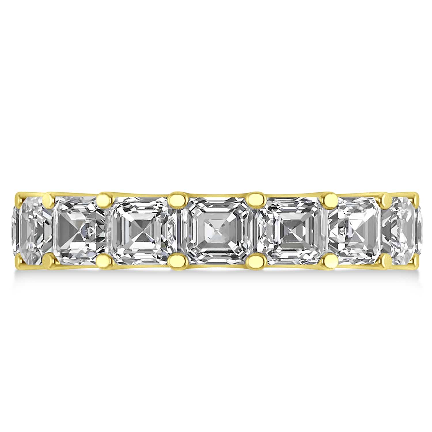 Radiant-Cut Eternity Diamond Wedding Band Ring 14k Yellow Gold (9.00ct)