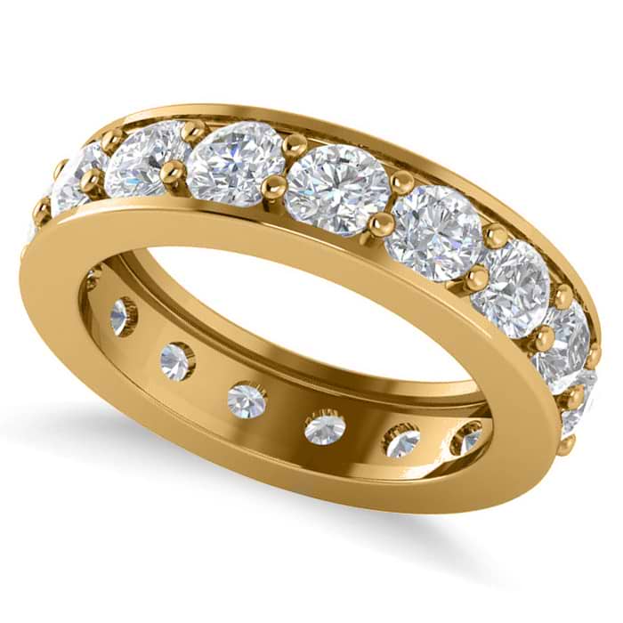 Diamond Eternity Channel Wedding Band 14k Yellow Gold 3.40ct - AD4171