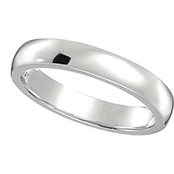 Dome Comfort Fit Wedding Ring Band 14k White Gold (2mm)