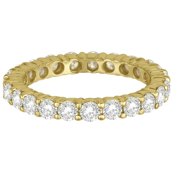 Diamond Eternity Ring Wedding Band 18k Yellow Gold (2.50ct) size 4.5