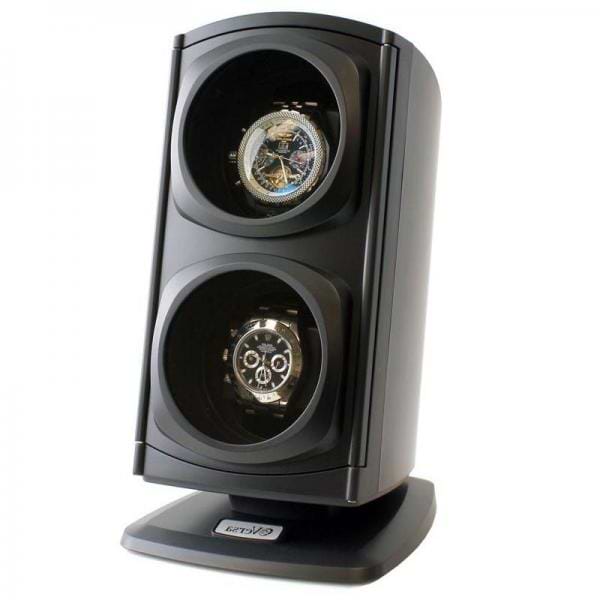 Upright Double Automatic Watch Winder in Black