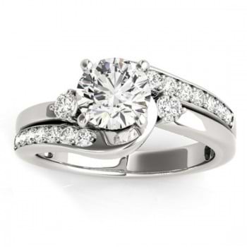 Swirl Design Diamond Engagement Ring Setting  0.38ct