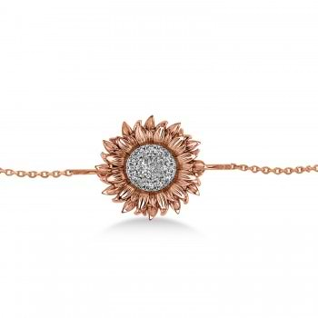 Rose gold store sunflower bracelet