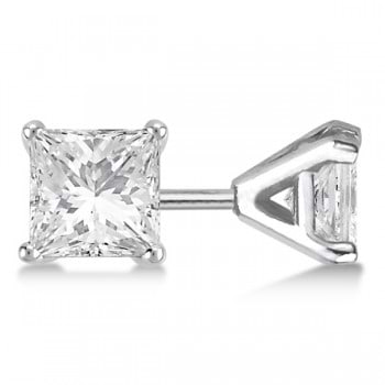 Princess-Cut Martini Diamond Stud Earrings