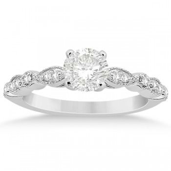 Petite Marquise & Dot Diamond Engagement Ring