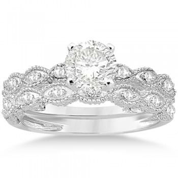 Antique Diamond Engagement Ring Set
