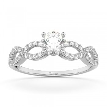 Twisted Infinity Diamond Engagement Ring Setting platinum (0.21ct)