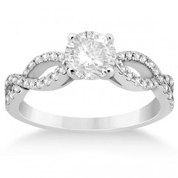 Diamond Twist Infinity Engagement Ring Setting
