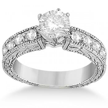 0.70ct Antique Style Diamond Engagement Ring Setting