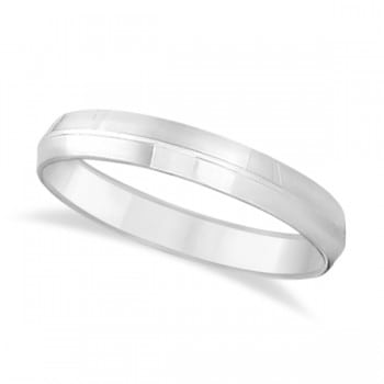 Knife Edge Bands, Men's Polished Comfort Fit Wedding Rings