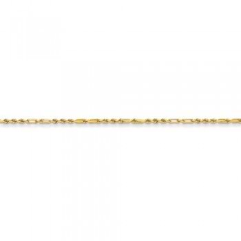 Diamond-cut Milano Rope Chain Necklace in 14k Yellow Gold