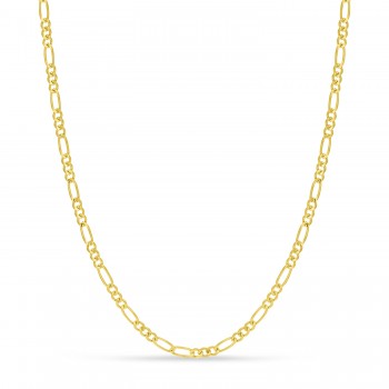 Large Figaro Chain Necklace With Lobster Lock 14k Yellow Gold