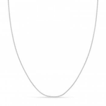 Franco Chain Necklace With Lobster Lock 14k White Gold