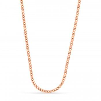 Miami Cuban Chain Necklace 14k Rose Gold
