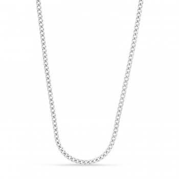 Miami Cuban Chain Necklace 14k White Gold