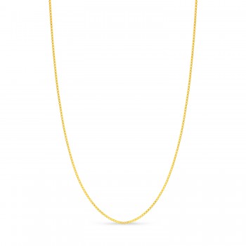 Large Box Chain Necklace With Lobster Lock 14k Yellow Gold