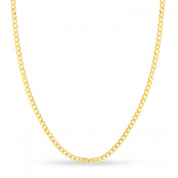 Curb Chain Necklace With Lobster Lock 14k Yellow Gold
