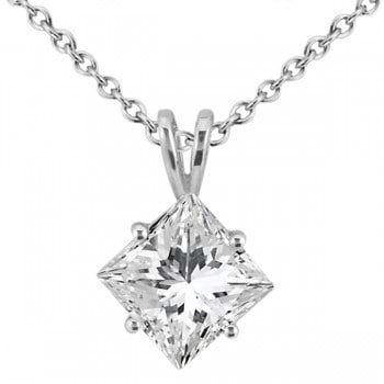 Signature Collection: Princess-Cut Diamond Solitaire Pendant