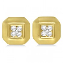 Diamond Square Stud Earrings in 14k Yellow Gold (0.40ct)