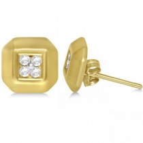 Diamond Square Stud Earrings in 14k Yellow Gold (0.40ct)